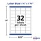 Avery Printable Blank Rectangle Labels, 1.25" x 1.75", White, 256 Customizable Labels (22828)